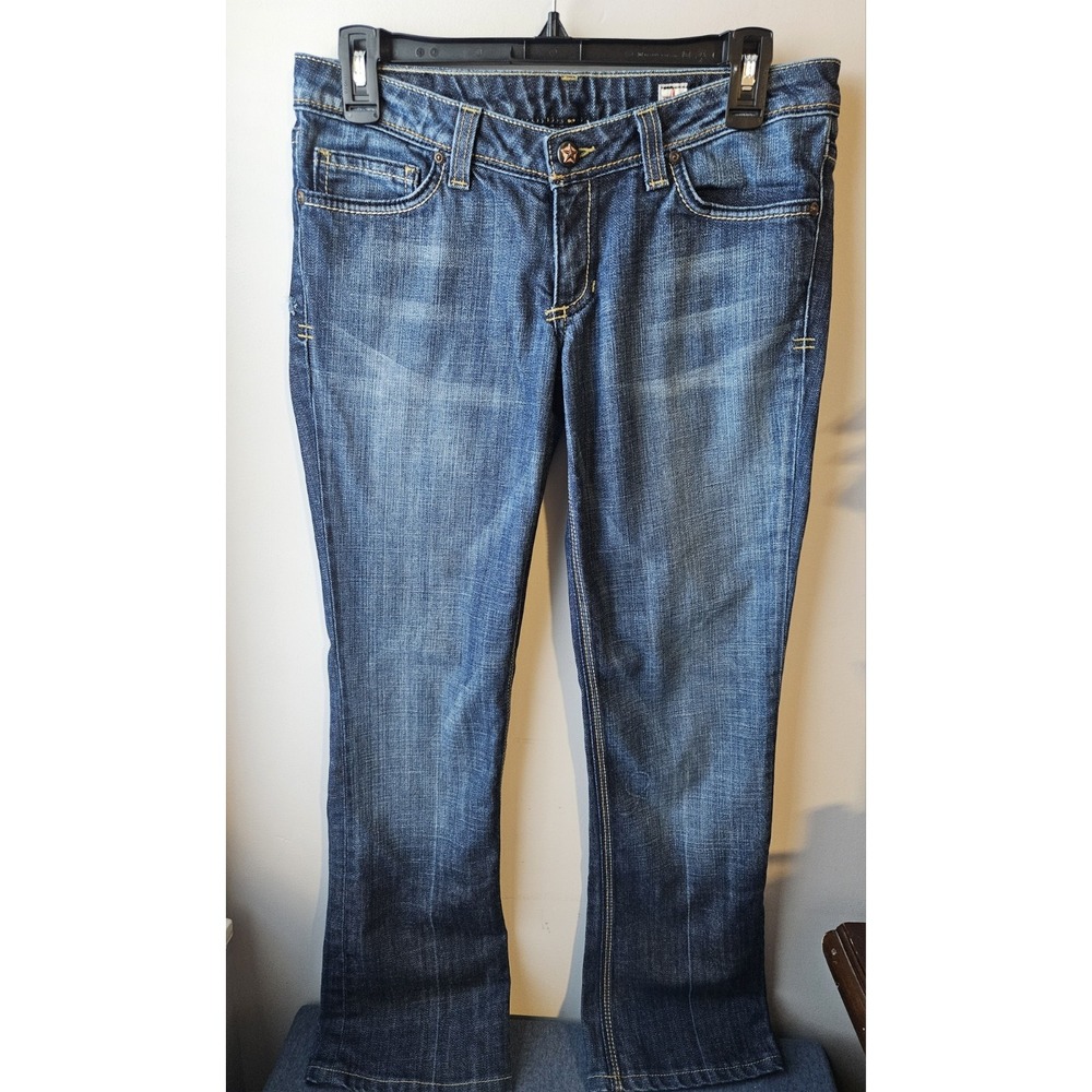 People's Liberation Tanya Y2K Jeans Women's 27 Star Pocket‎ Stretch Denim *FLAW